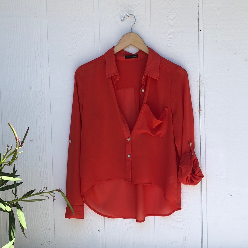 Sheer Red Top